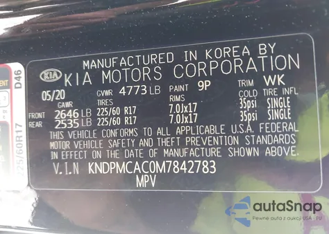 2021 Kia Sportage Lx from USA, damaged, VIN KNDPMCAC0M7842783